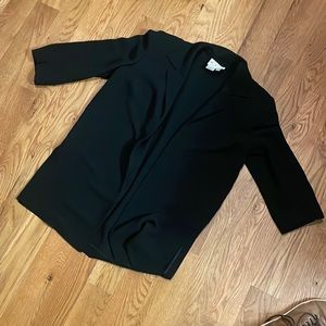 Vintage David warren petites polyester open front lightweight jacket